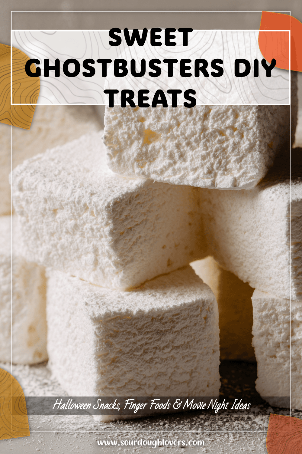 Ghostbusters Stay Puft-style marshmallow sweets styled as DIY Treats with festive presentation. 2